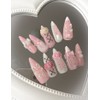 Pink Bunny Bunny Handmade Nail Tips - Long Long Square