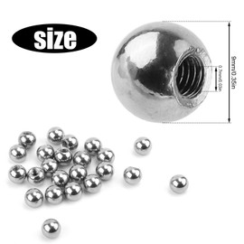 24pcs M4 Thread Cap Nuts Knob, Thread Caps for Light Fixture Decorative Screw Caps Carbon Steel Ball Nut Covers Caps for Furniture Lighting (Chrome Color)