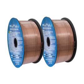 KUNWU ER70S-6 Mild Steel MIG Welding Wire 0.030 Inch 10-Pound Spool, Pack of 2