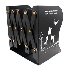 Duffire Creative Stationery Supplies Retractable Bookshelf Folding Bookcase Metal Student Cartoon Trust on Books