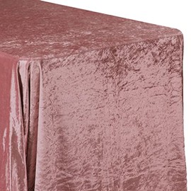 CVL 1 Pc, Velvet 90"X132" Rectangular Tablecloth - Dark Dusty Rose/Mauve for Wedding, Events and Home Décor