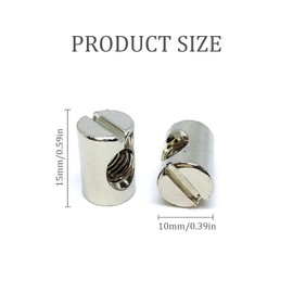 Pack of 4 Furniture Barrel Nut M6 x 14mm | Durable Cross Dowels for Beds and Flat Pack Furniture | Essential for Furniture Assembly | M6 Nuts for Secure Fittings