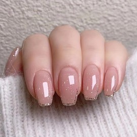 SEMTIM JP3297 Nail Tips, 3D, Medium, Short, Round False Nails, Medium Long, Nail, Popular, Japanese Style, Cute, Simple, Fashionable, Coming of Age Ceremonies, School Entrance Ceremonies, Graduation