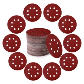 100 PCS 5 Inch Sanding Discs Hook and Loop Sandpaper for Random Orbital Sander 320 Grit