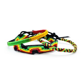 Red Green Yellow Bead Rastafari Elastic Bracelet BOD Marley Rasta Reggae Hippie Bracelet, Beads, elastic