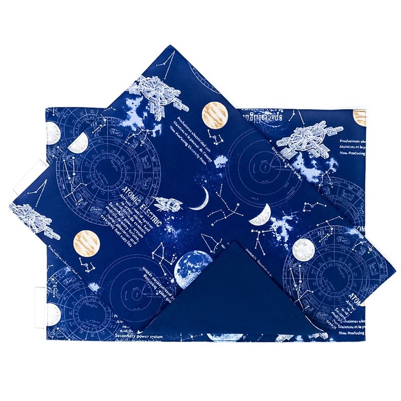 Placemats, Navy, Universe, Set of 2, Boys, Girls, Kids, Children,