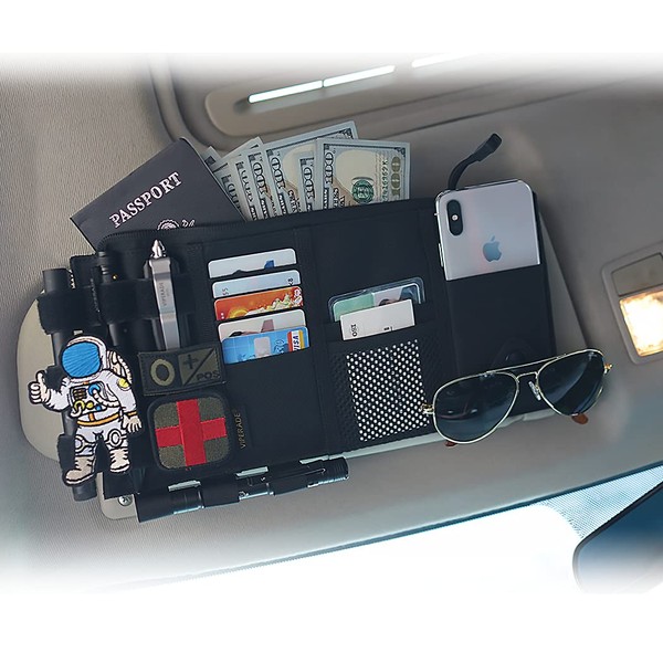 VIPERADE TCS1 Car Sun Visor Organizer Auto Interior Accessories Pocket