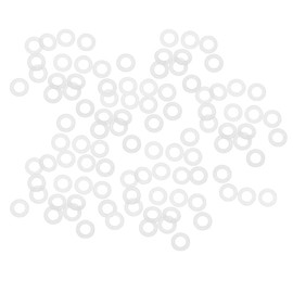 sourcing map 100 pieces white heat resistant non-toxic NBR nitrile rubber seal 7mm x 1.5mm