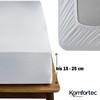 Komfortec King Size Fitted Sheet 100% Cotton, 11 inch (30