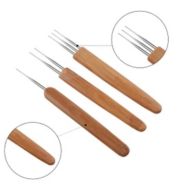 Orientfashion Dreadlock Bamboo Crochet Hook Tool,Crochet Needles for Dreadlocks,Interlocking Tool for Locs,Crochet Hooks for Hair Dreadlock Accessories with Easy Clean Organizer(0.4mm)