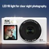 5K Digital Camera for Photography, 80MP WiFi Vlogging Camera with