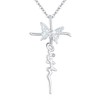 Freesloth Butterfly Faith Cross Necklace for Women 925 Sterling Silver