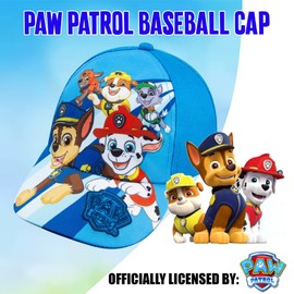 Nickelodeon Chase Marshal and Rubble Blue Boys Baseball Cap - Ages 2-4T - Adjustable