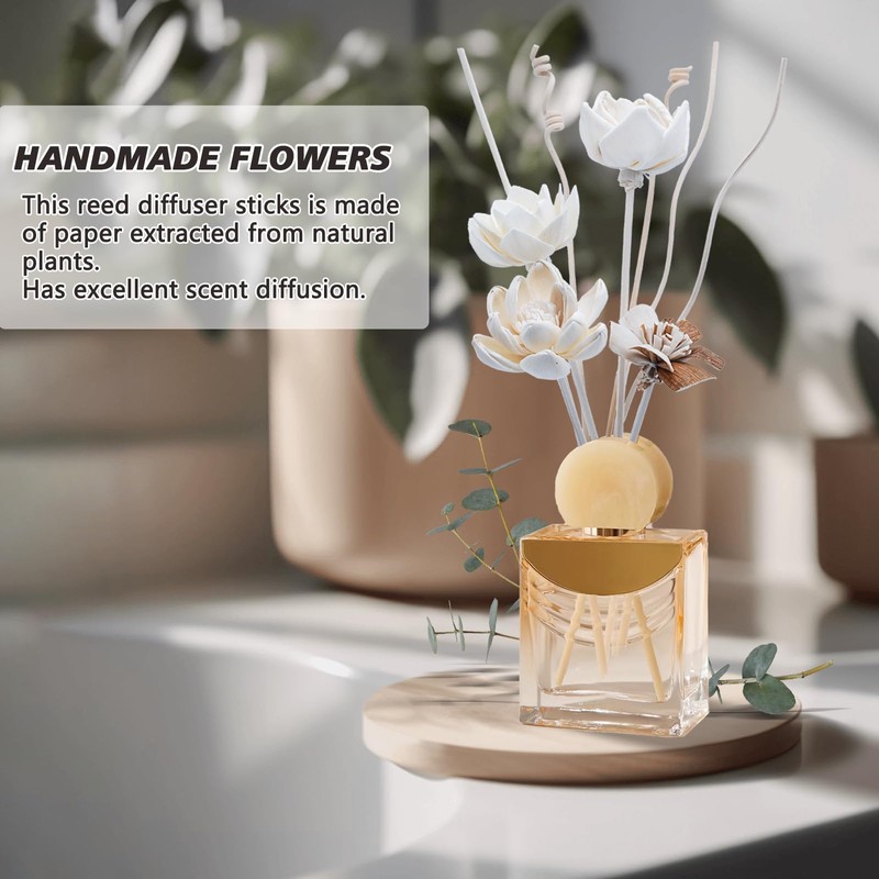 Oxmidud Flowers Reed Diffuser Sticks Set, Scent Diffuser Stick, Fake