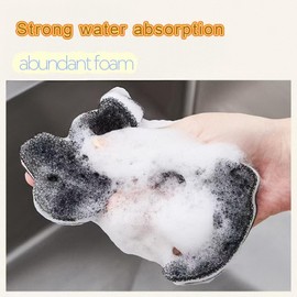 Cleaning Sponges Three-Layer Kitchen Sponges Multi-Use Dish Sponges for Kitchen Dishes,Pots, Plate,Bathroom, Dog Shape Sponge（4pack）