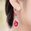 FDEETY Earrings for Women Crystal Teardrop Earrings Rhinestone Big Long