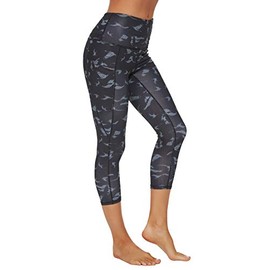 Custer's Night Out Pocket High Waist Yoga Pants,Tummy Control,Pocket Workout Yoga Pant (Seagull, S)