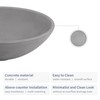 16" Modern Vessel Sink for Bathroom - Small Round Bowl