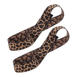 LIFKOME 2pcs Leopard Print Wig Elastic Bands Adjustable Nylon Straps for Wig Edges Non-Slip Hair Accessories for Women and Daily Use