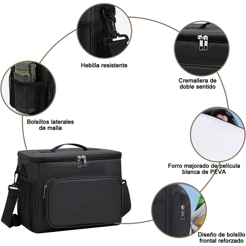 2 Piezas Bolsa Lonchera Termica Para Hombre Y Mujer