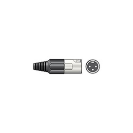 XLR plug, short, 3-pin