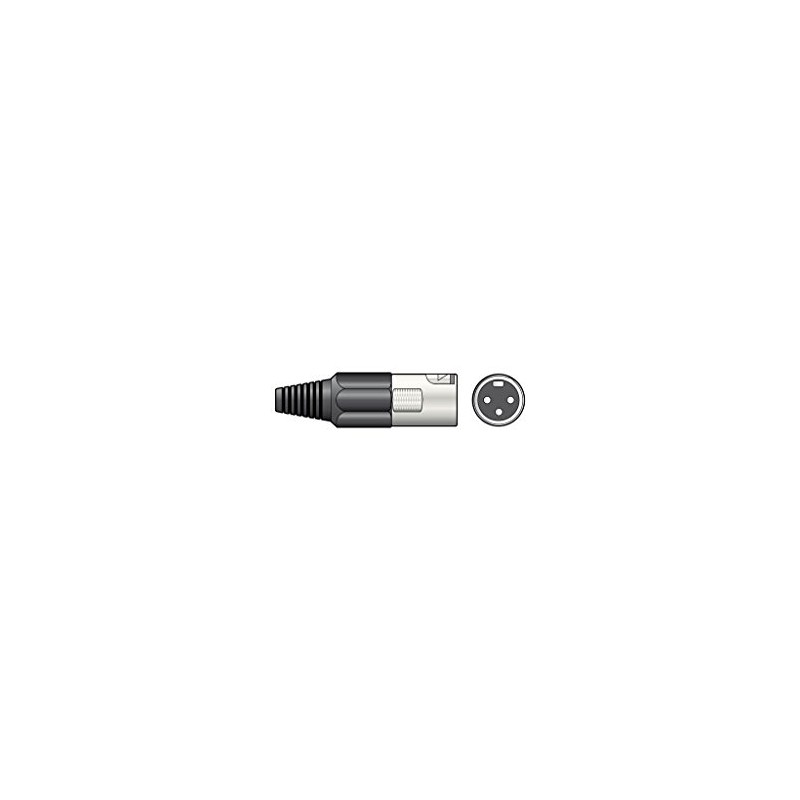 XLR plug, short, 3-pin