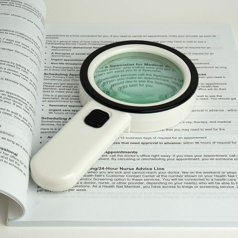 TMANGO Magnifying Glass with Light, 30X Handheld Large Magnifying Glass