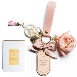 ORANGESCE Preserved Flower Keychain, Non-Withering Flowers, Girlfriend, Girlfriend, Mother, Cute Gift, Valentine's Day, Anniversary, Birthday, Popular, Wedding Gift, Housewarming Gift, Mother's Day, Christmas, School Entrance, Graduation Gift (Pink)