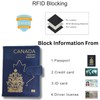 RedDeer Canada Passport Holder Wallet Premium PU Leather Travel Passport