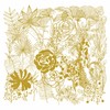 100 pieces gold foil stickers with leaves and flowers for