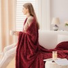 NEWCOSPLAY Super Soft Throw Blanket Red Premium Silky Flannel Fleece