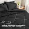 Litanika Super King Comforter Set with Sheets Black - 7