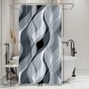 Ruelvth Stall Shower Curtain, Small Blue and Grey Shower Curtain