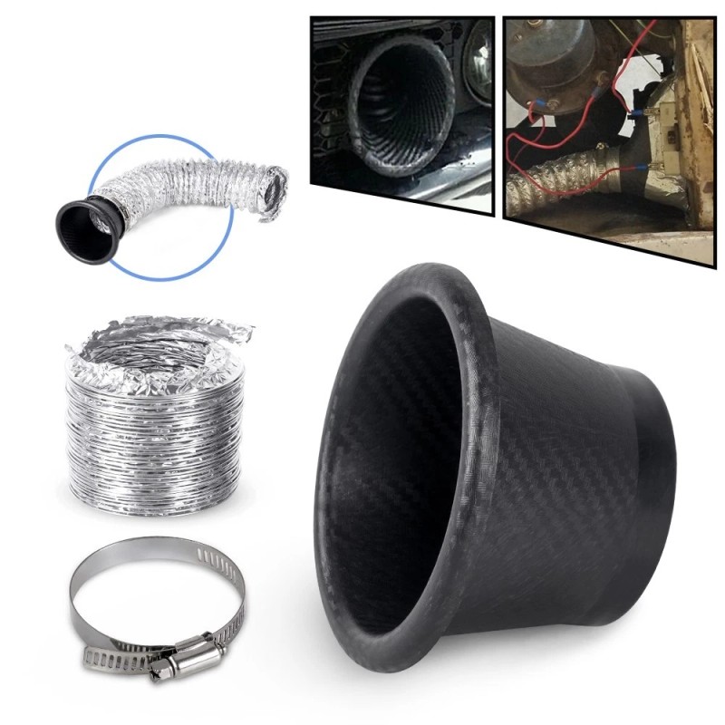 ANNX Universal Car Front Bumper Turbo Air Intake Pipe Air