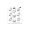 4R Quattroerre.it Stickers Wolf Paws Silver, 10 x 12 cm
