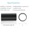 Hon&Guan 3" x 8FT Insulated Duct with Aluminum Foil, Flexible