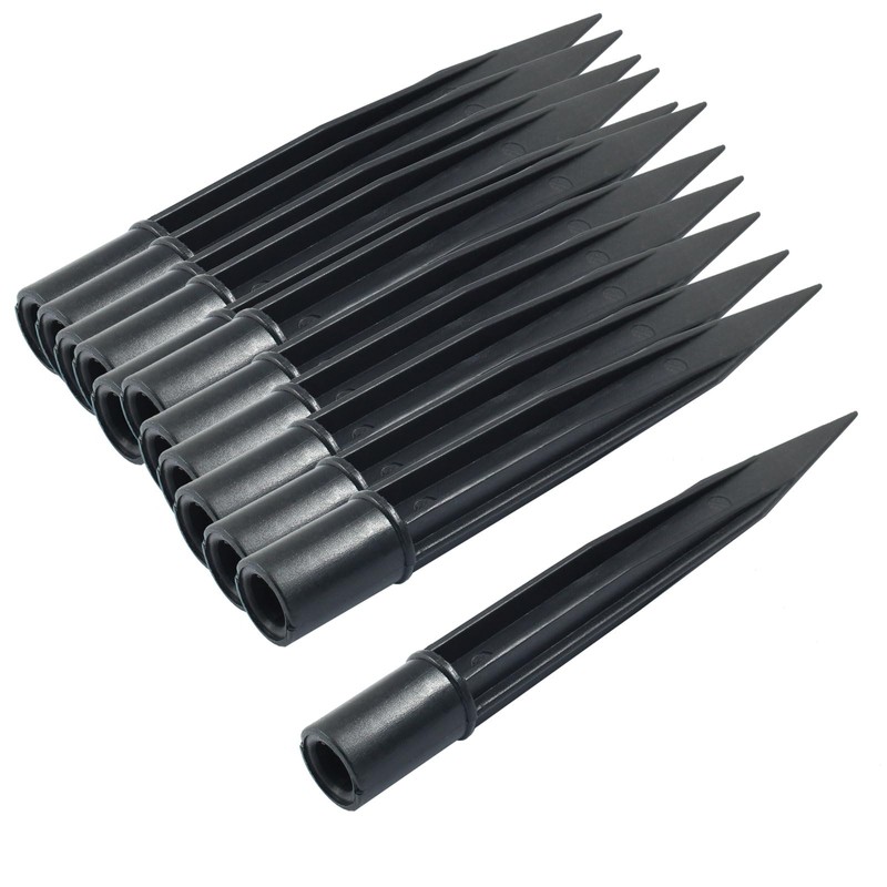 Dijedev 12Pcs Solar Lights Spikes, 6.3 Inch Torch Stake, Plastic