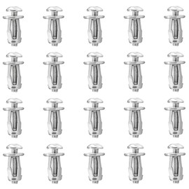 20PCS Extra Short Hollow Wall Anchors and Screws Set for Drywall, Cavity Fixing Bolts for 0–5mm Hollow Doors, Aluminum Sheet, Steel Pipes, Iron Panels (M6 x 25mm)