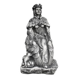 Dryad Design Freya Statue Norse Goddess of Love, Beauty and War Figurine 13" - Wiccan Altar Statue - Stone Finish