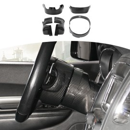 RT-TCZ for Charger Driver Side Dash Trim Carbon Fiber Interior Accessories for Chrysler 300C 2015 Up for Dodge Challenger 2015 Up Charger 2011 Up Durango 2014 Up