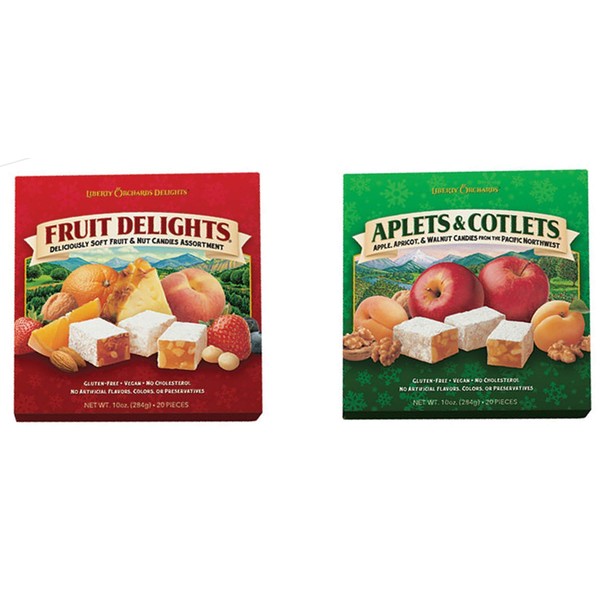 Liberty Orchards Fruit Delights and Aplets & Cotlets 20 oz. Bundle