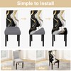 ANNA QUEEN Gold and Black Marble Chair Covers for Dining