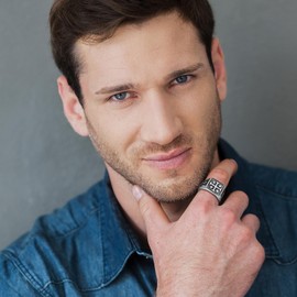 Oidea Retro Crusader Jerusalem Cross Rings for Men: Vintage Stainless Steel Men's Rings Cocktail Party Statement Signet Rings Jewelry Gift, Size 9