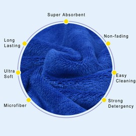 HIDMD Microfibre Sports Towels - Fast Drying & Absorbent Gym Towels for Fitness, Yoga, Camping - 3-Pack 40cm X80cm BLUE
