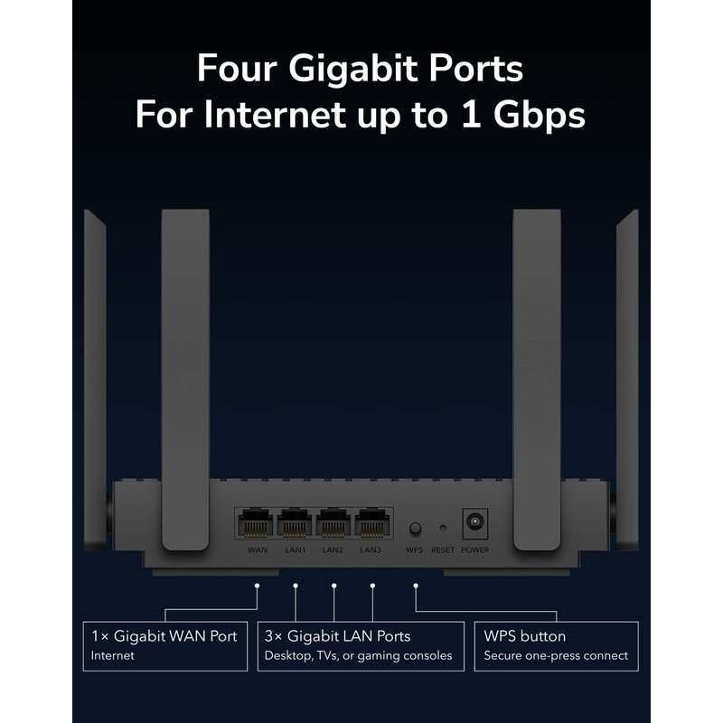 Cudy AX3000 WiFi 6 Router – 802.11ax Wireless Dual Band