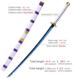 Anime Kitetsu II Zoro Cosplay 41 inch - with Display Stand,for Role-Playing and Collection