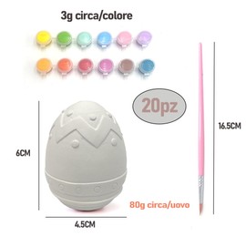 ICE TOYS 20 x Easter Egg Painting Kit, Decoupage Crafts for Kids and DIY Gift Boxes (Kit 1)