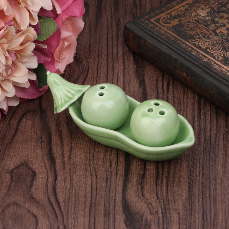 GUMEI Seasoning Can Two Peas in Pod Ceramic Salt Pepper