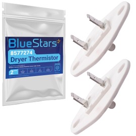 8577274 Dryer Thermistor Replacement part by Blue Stars - Exact Fit for Whirlpool Kenmore KitchenAid dryers - Replaces AP3919451, PS993287, 3390292 - PACK OF 2