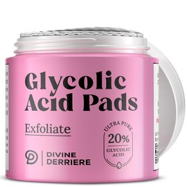 Glycolic Acid 20% Resurfacing Pads with Vitamin C - AHA Peel Pads Exfoliates & Reduces Fine Lines, Radiant Skin Repair Exfoliant Comfort Skincare Aloe